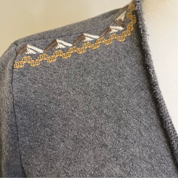 Johnny Was Aztec Gray Patterned Cardigan Sweater Women's Size Small - Picture 5 of 16